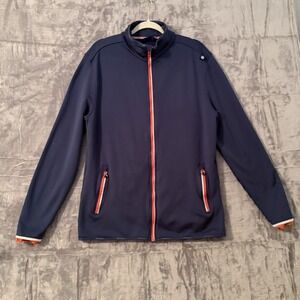 BMW Golfsport Hoodie Jacket Golf Windbreaker Womens Size 2X Blue Full Zip